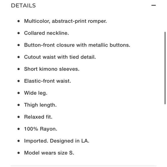 Romper from Promesa size medium - Picture 5 of 6